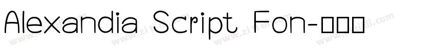 Alexandia Script Fon字体转换
